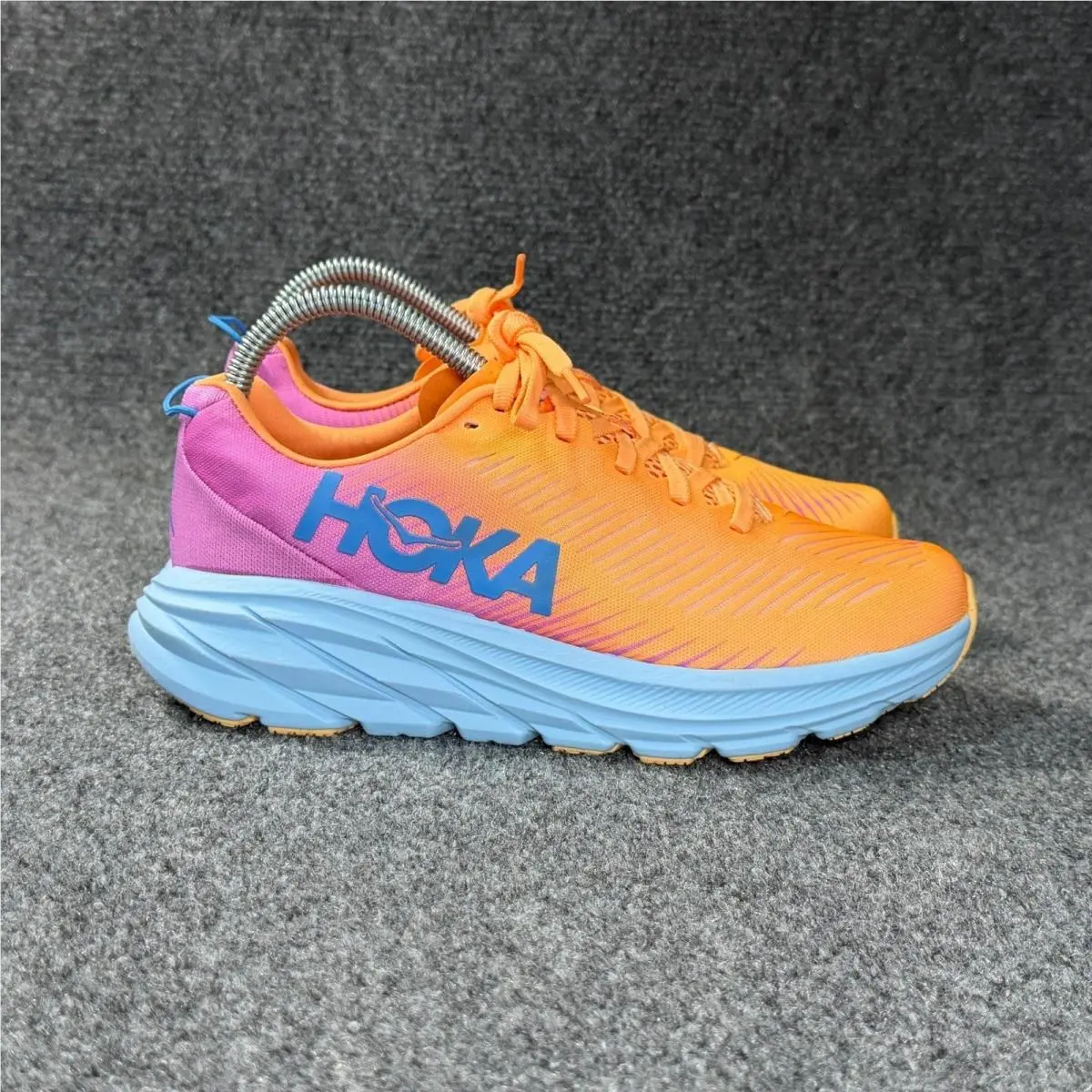 Hoka Rincon 3 Running Shoes Women`s 7 Mock Orange Cyclamen Athletic Run Training