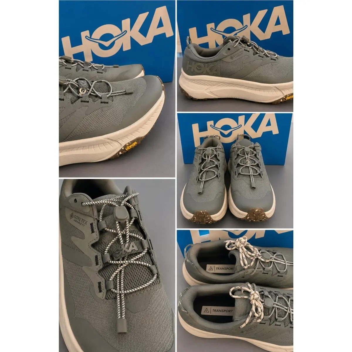 Size 9.5 - Hoka One One Hoka Transport Gore-tex Slate Oat Milk