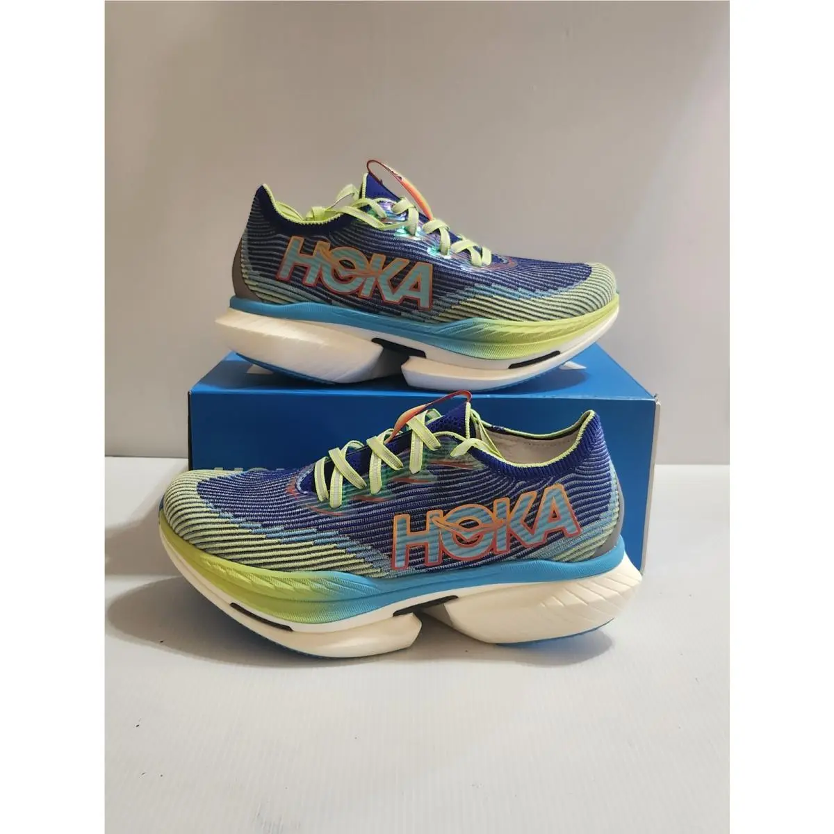Hoka One One Cielo X1 Men`s 8/ Women`s 9 Evening Sky Lettuce Shoes 1147910-ENN - Evening Sky/Lettuce