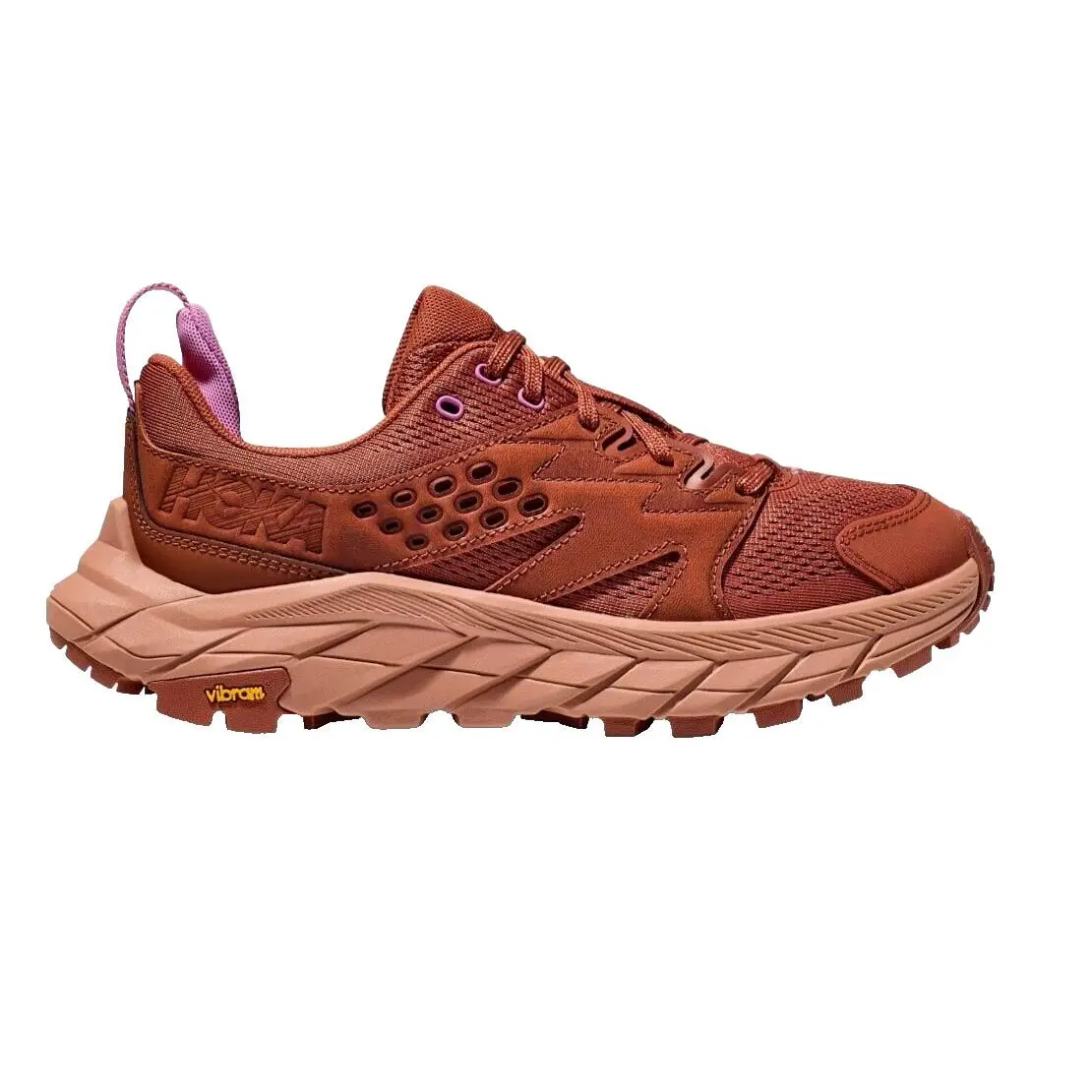 Hoka Womens Sneaker Anacapa Breeze Low Baked Clay/cork Leather Hiking Shoe
