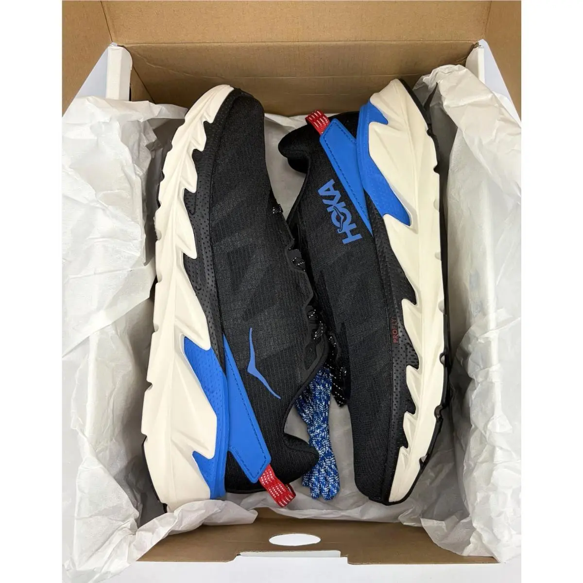 Hoka shoes - Hoka One One U Elevon 2 TS - 1165230 BTRC - Black/Electric Cobalt (UPC: 198605178887) 10