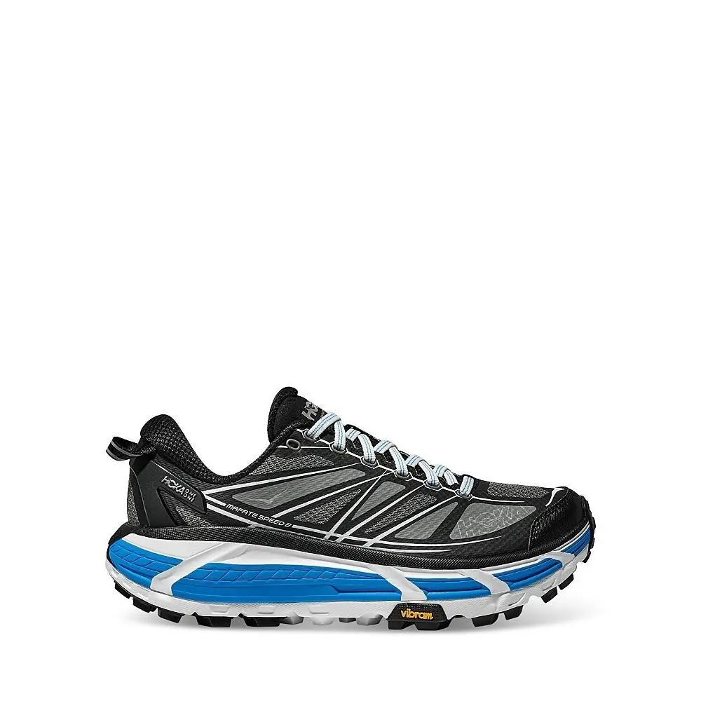 Hoka Fabric Synthetic Mafate Speed 2 Sneaker Unisex 9W/8M Black White