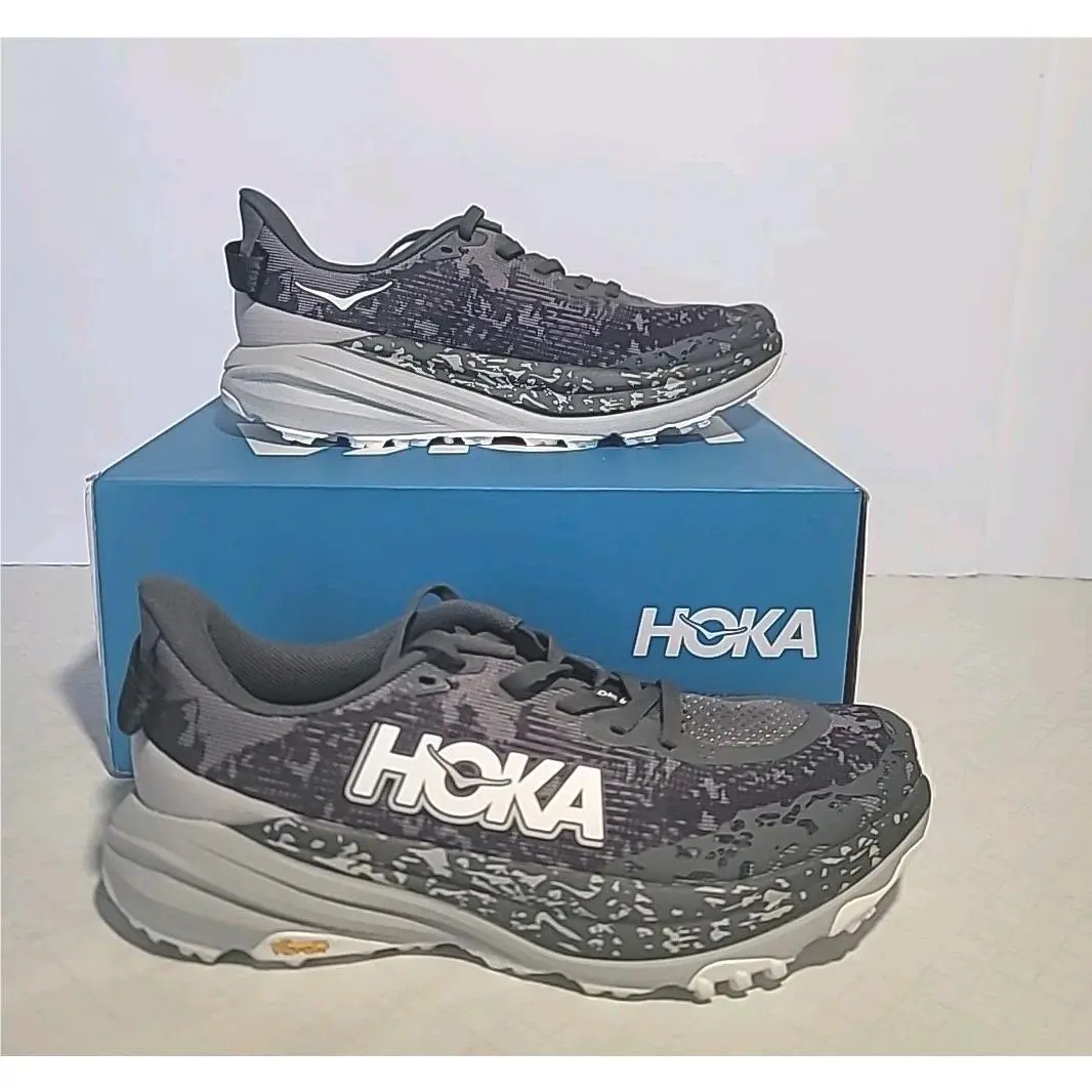 Hoka One Speedgoat 6 Women`s Running Sneaker Grey US Size 7.5 B Sltg
