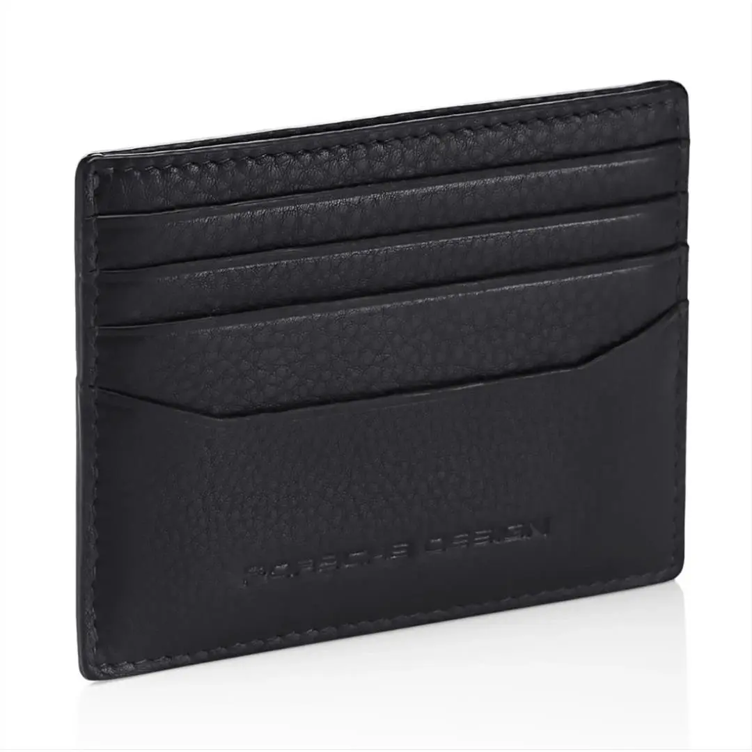 Porsche Design Business Credit Card Case 8cc Black Leather Wallet