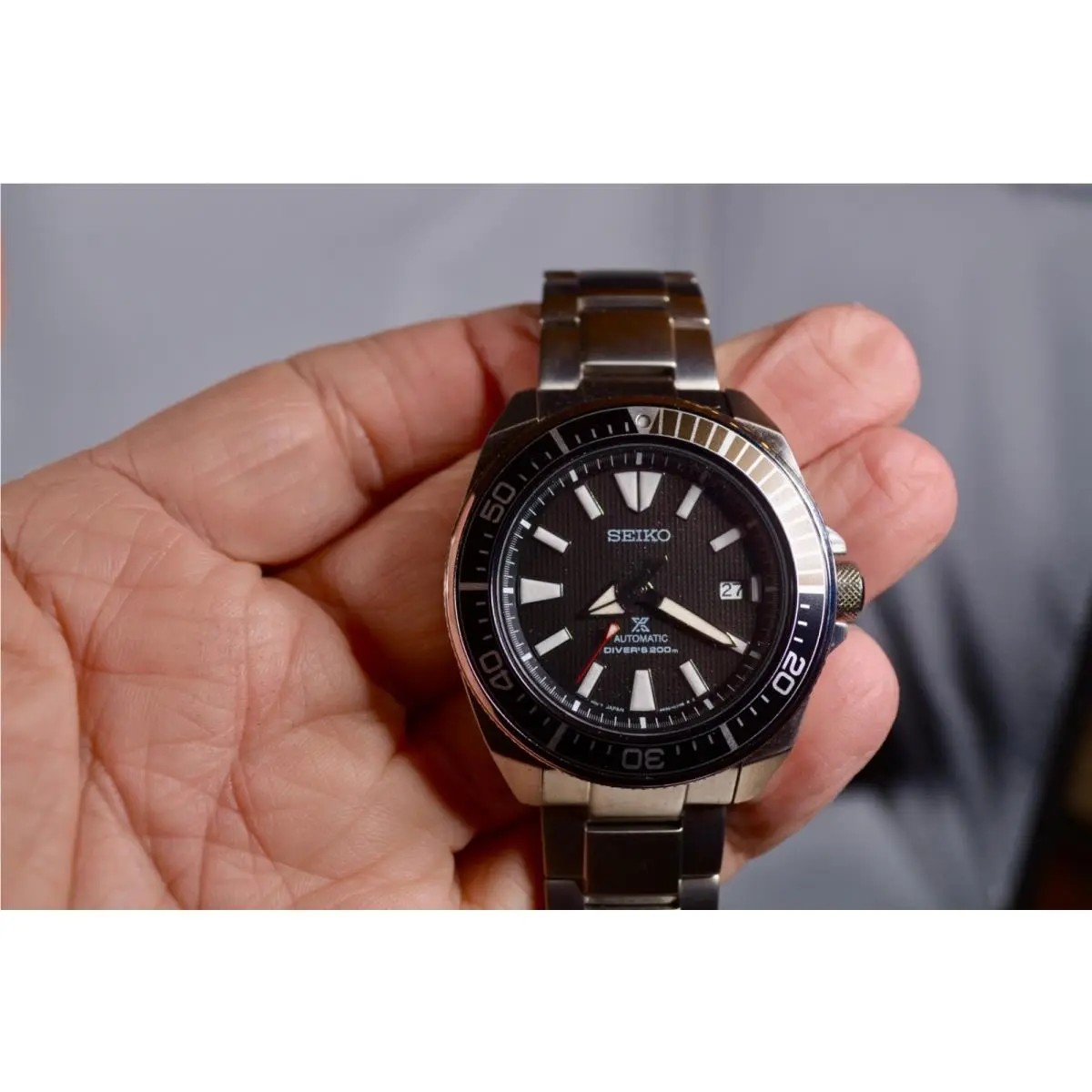 Seiko SRPB51 Prospex Samurai 44 mm Steel Black Dial Diver Automatic Men`s Watch
