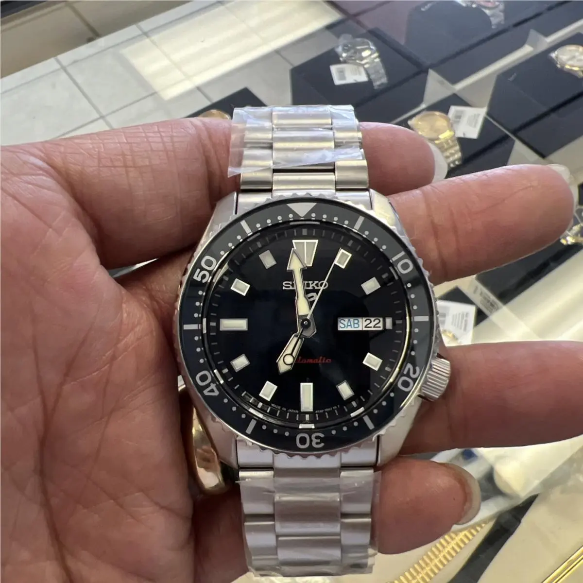 Seiko 5 Sports Dealer SRPL85 Series Black Dial Automatic Watch Omg