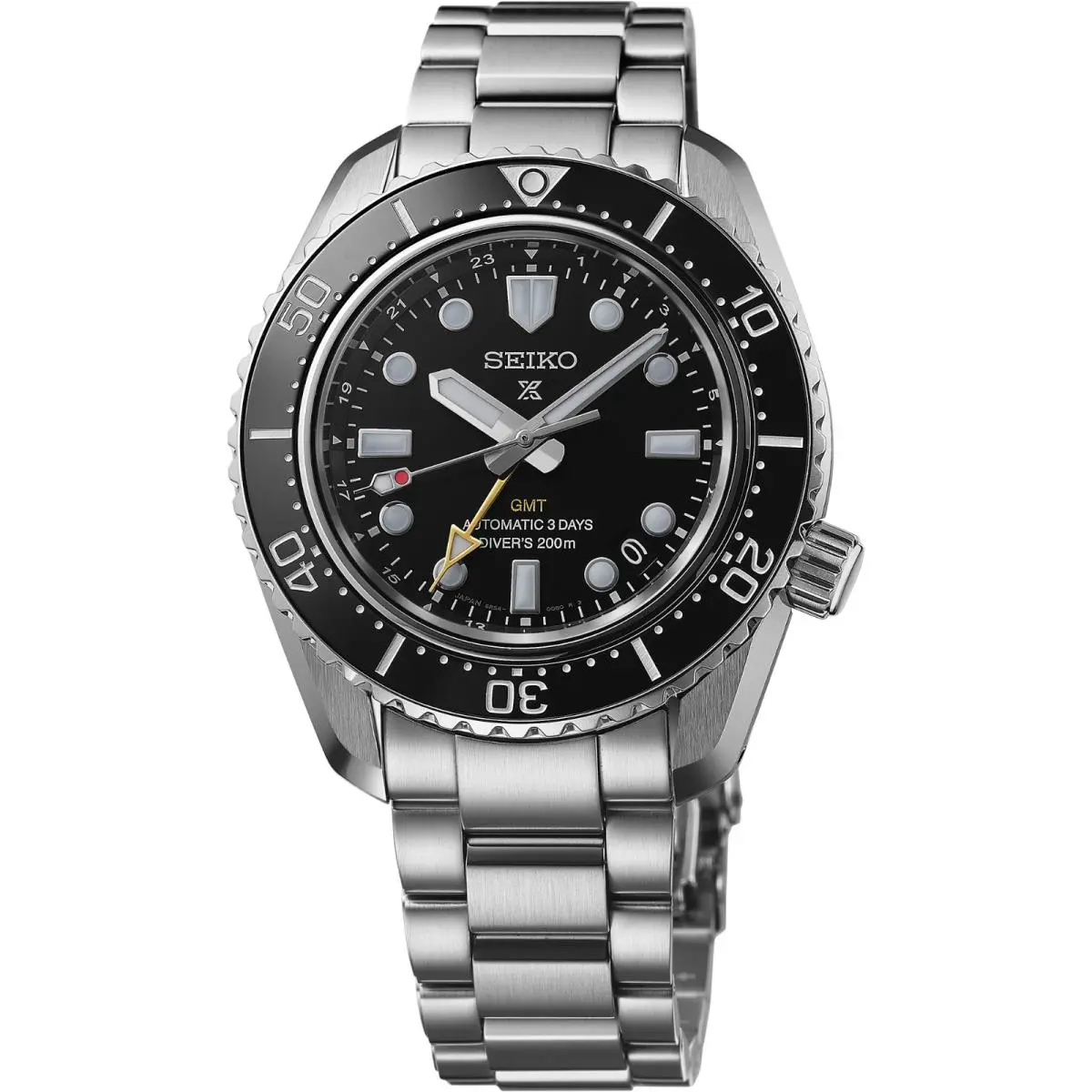 Seiko Prospex Heritage Gmt Black Dial Automatic Men`s Watch SPB383