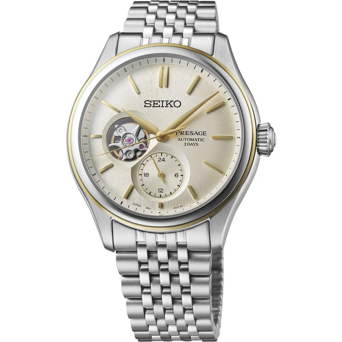 Seiko Presage Classic Ivory Dial Stainless Steel Men`s Watch SPB480