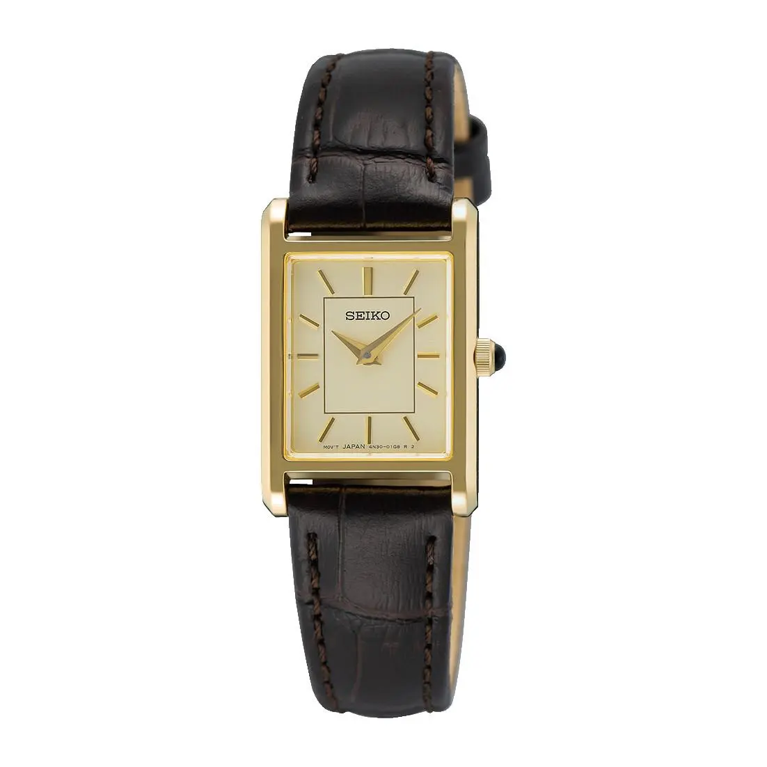 Essentials Quartz Stainless Steel Champagne Dial Women`s Watch SWR110 by Seiko