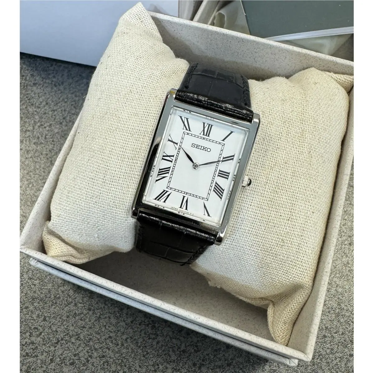 Essentials Steel Men`s Sapphire Crystal Watch - SWR103 Made In Japan by Seiko