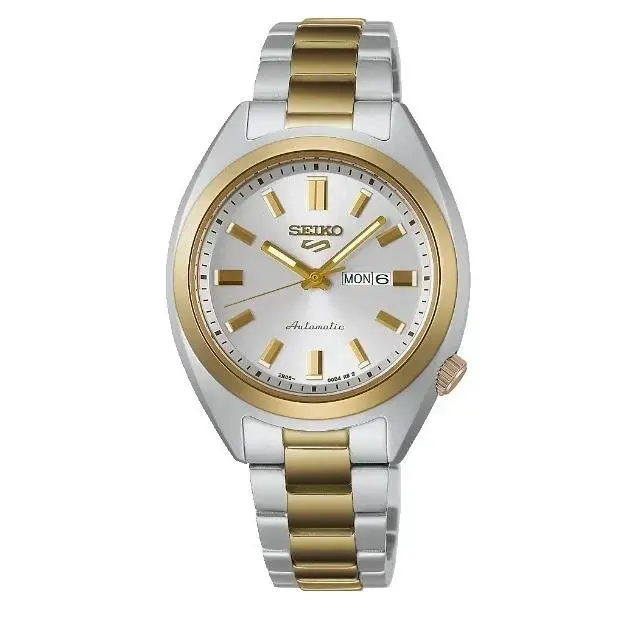 Seiko 5 Sports SRE024 Snxs Series Stainless Steel Gold Dial Men`s Watch