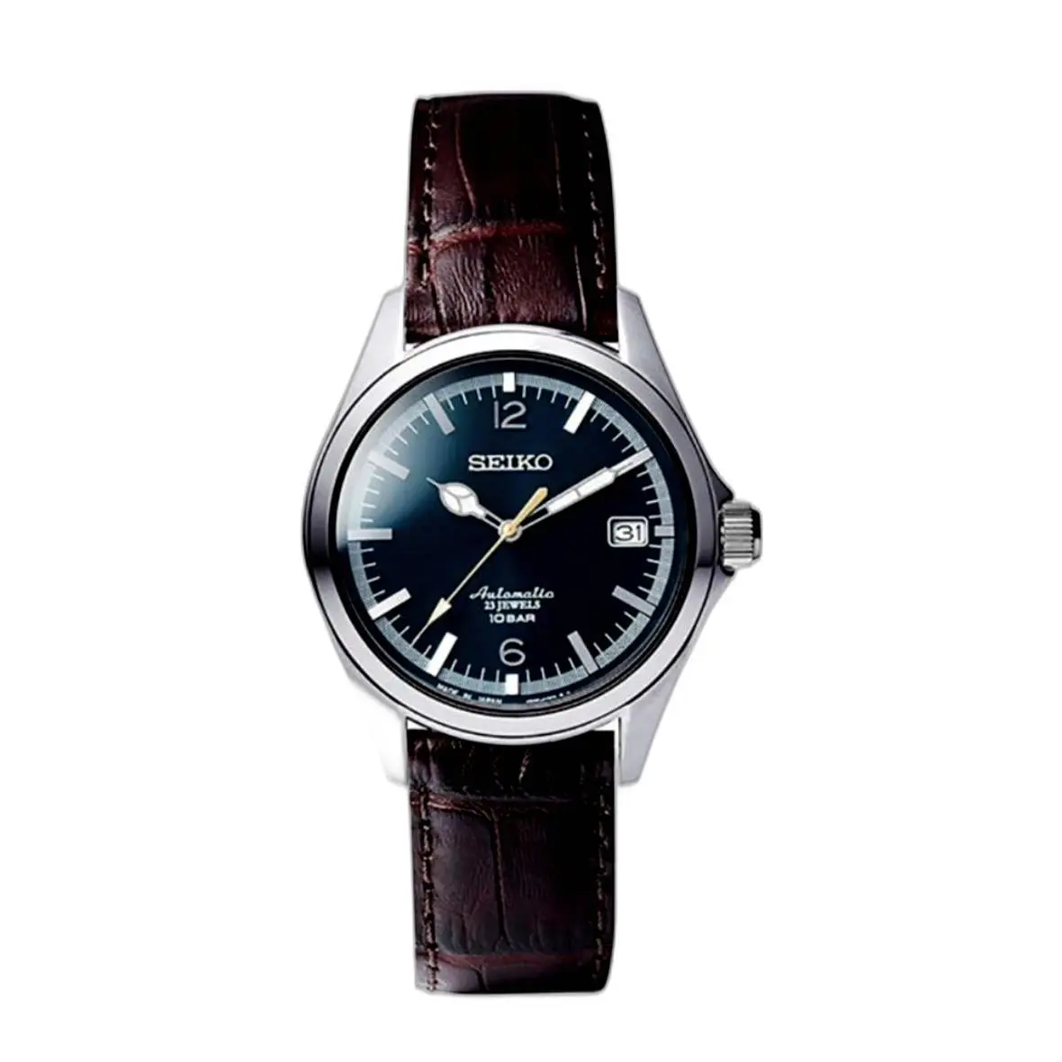 Seiko SZSB021 Tictac 35th Anniversary Green Dial Automatic Watch Leather Strap