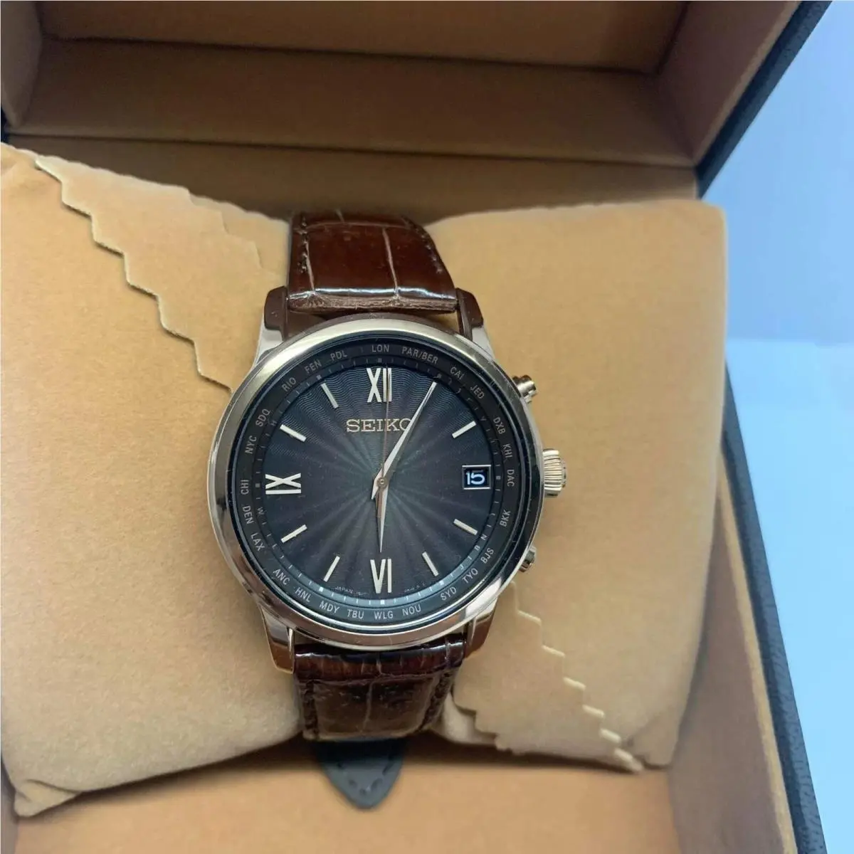 Seiko Brightz Brown Men`s Watch SAGZ098