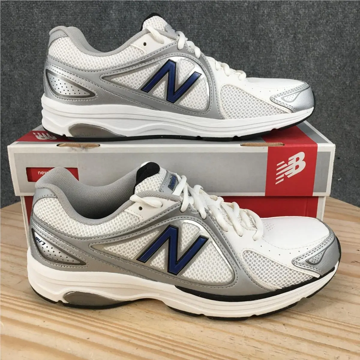 New Balance 847 Shoes Mens 10 B Athletic Low Sneakers MW847WN White Silver New