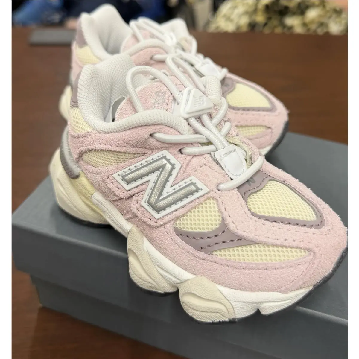 New Balance Girl`s Toddler 9060 Bungee Slip On Sneakers Pink/purple US Size 10M
