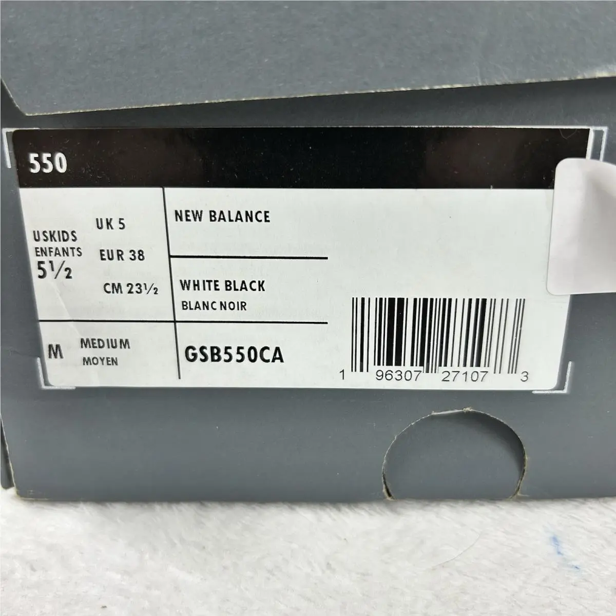 New Balance shoes - New Balance 550 - White/Black/Rain Cloud (UPC: 0196307271073) 15
