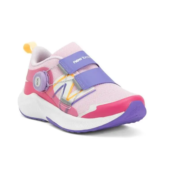 New Balance Kids Size 4 Wide Dynasoft Reveal V4 Boa Sneakers Pink Running Shoes