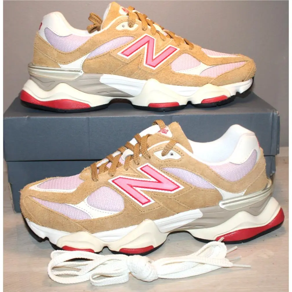 New Balance 9060 Beige Pink Shoes Sneakers Men`s Size 9.5 M