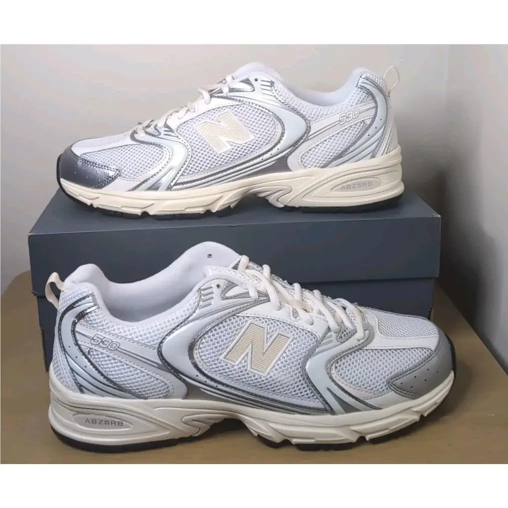 Mens New Balance 530 U530ESB Silver Metallic/linen Size 12