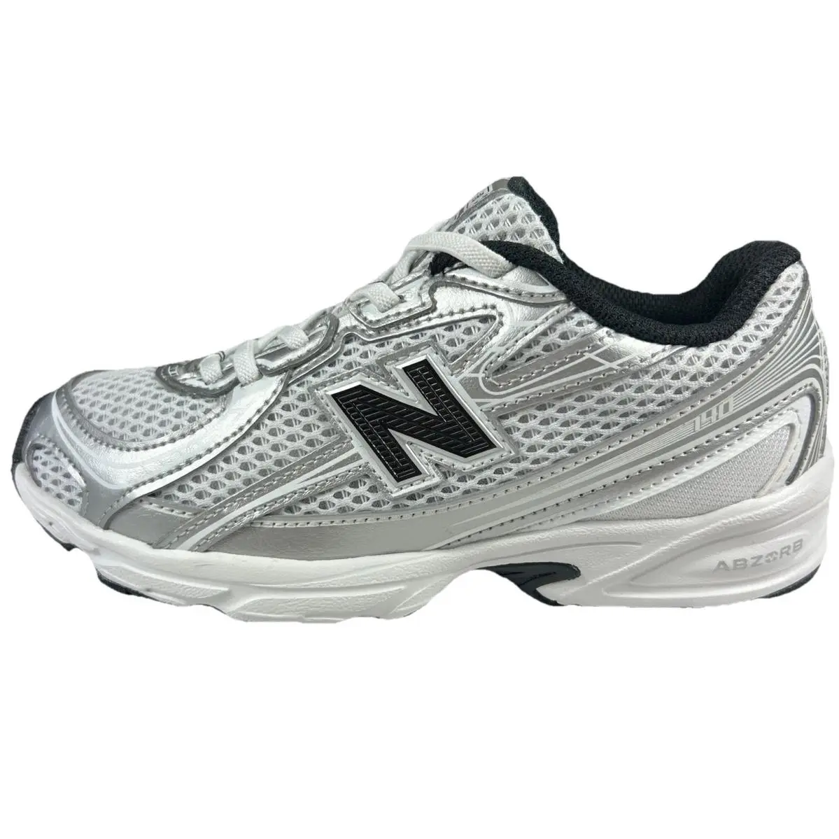 New Balance 740 Bungee Lace Daily Sneakers Kids Size 1 Grey Walking Shoes New