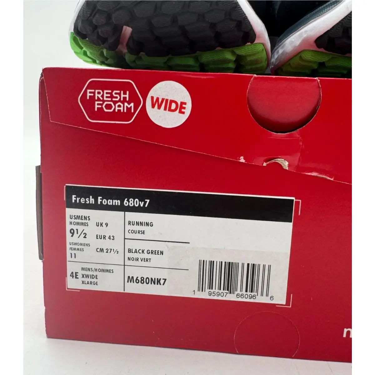 New Balance shoes - New Balance 680 - M680NK7 - Black/Green (UPC: 195907660966) 8