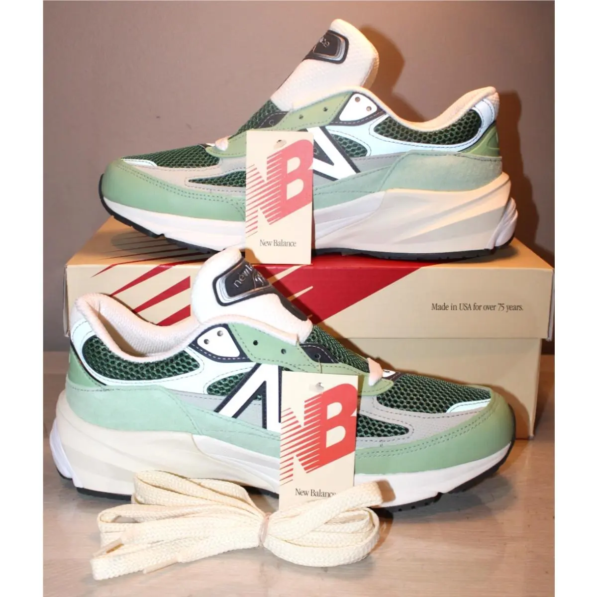New Balance 990V6 Mode DE Vie Green Shoes Sneakers Men`s Size 9 D