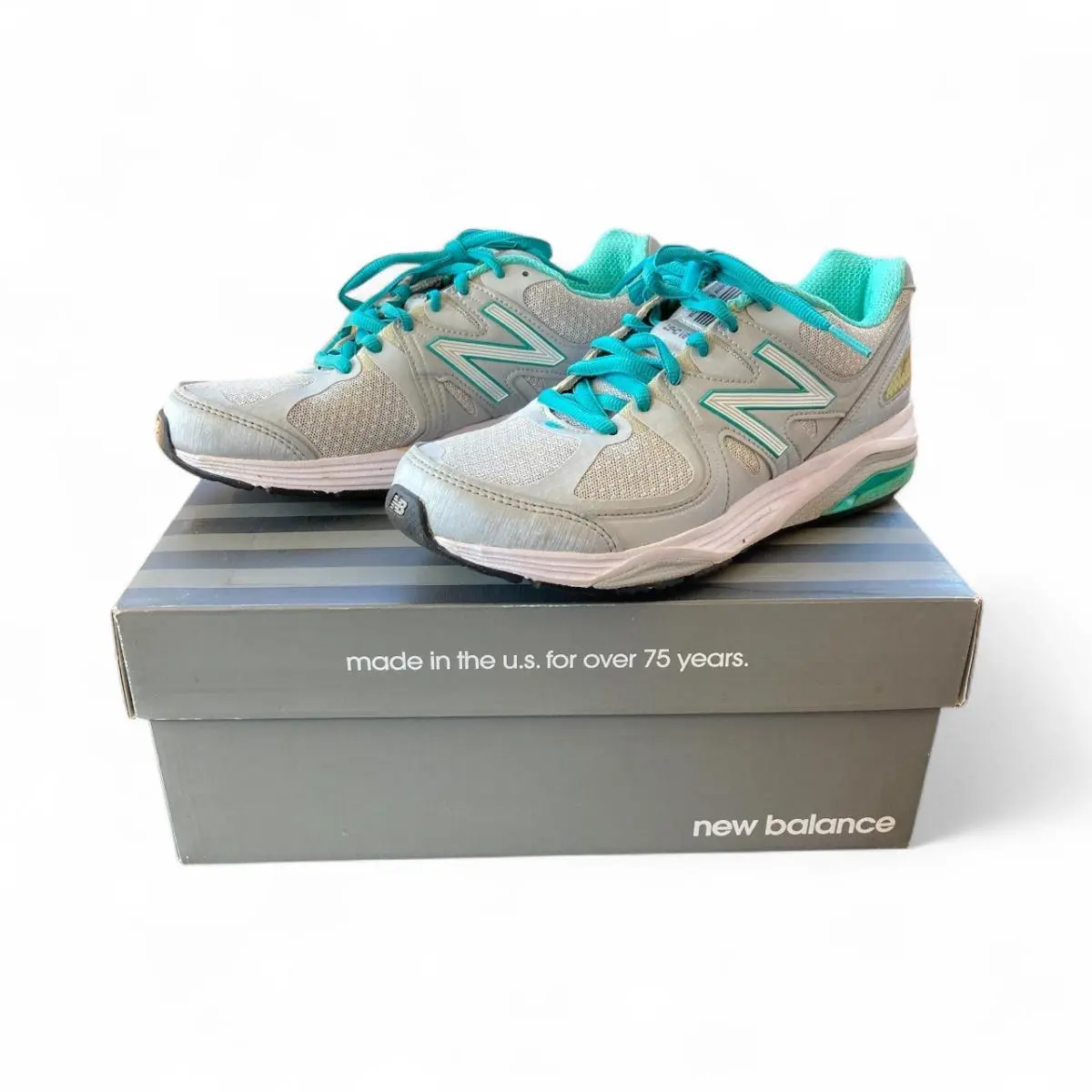 New Balance 1540SG2 Running Walking Womens Size 8 Silver Teal w/ Box
