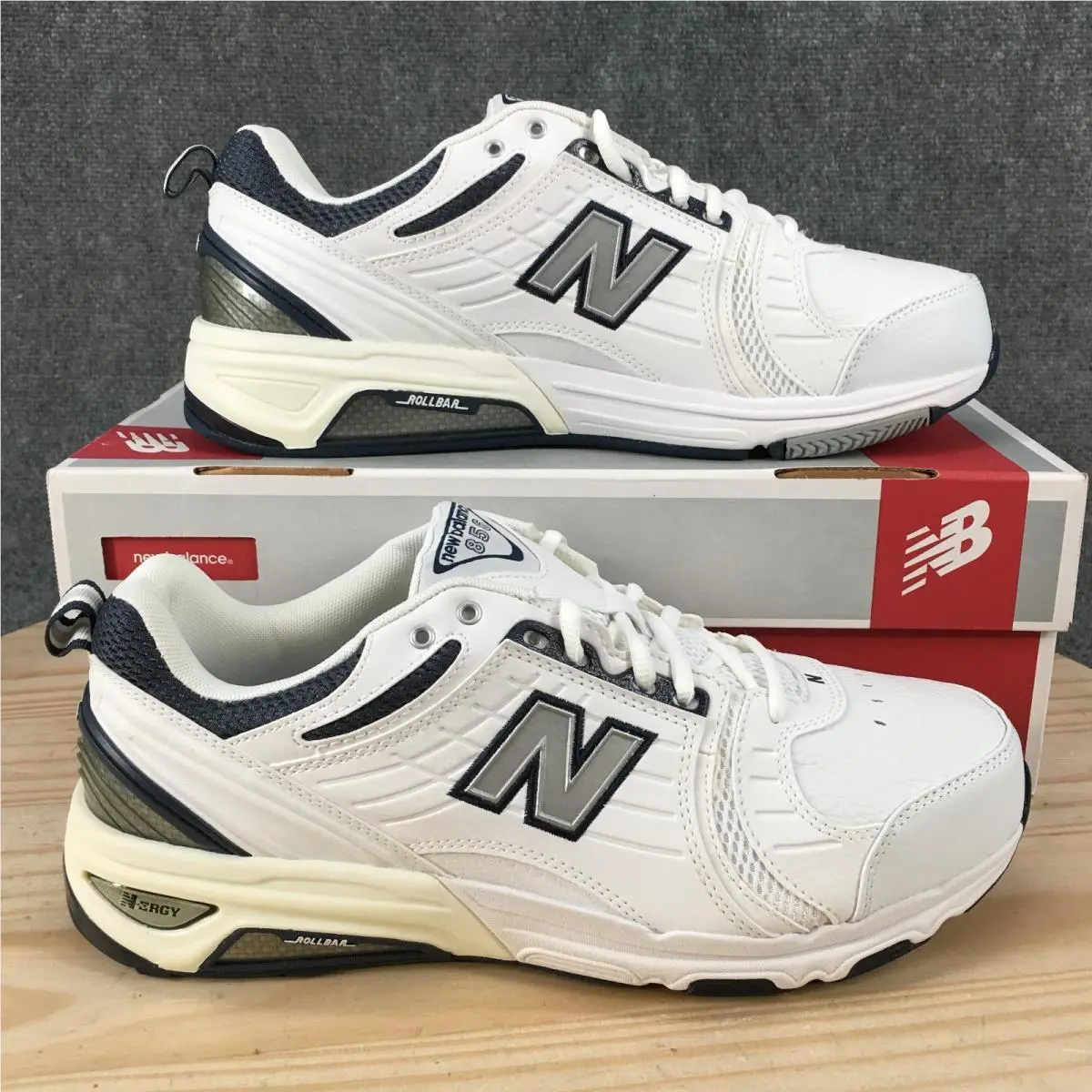New Balance 856 Rollbar Shoes Mens 10 4E Training Sneakers Lace Up White New