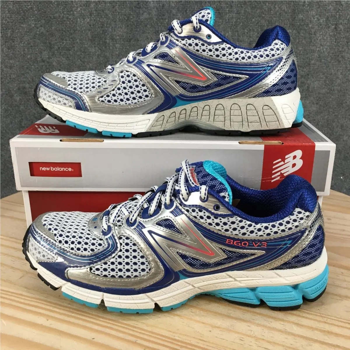 New Balance 860v3 Shoes Womens 10 AA Running Sneakers W860SB3 Blue Silver New