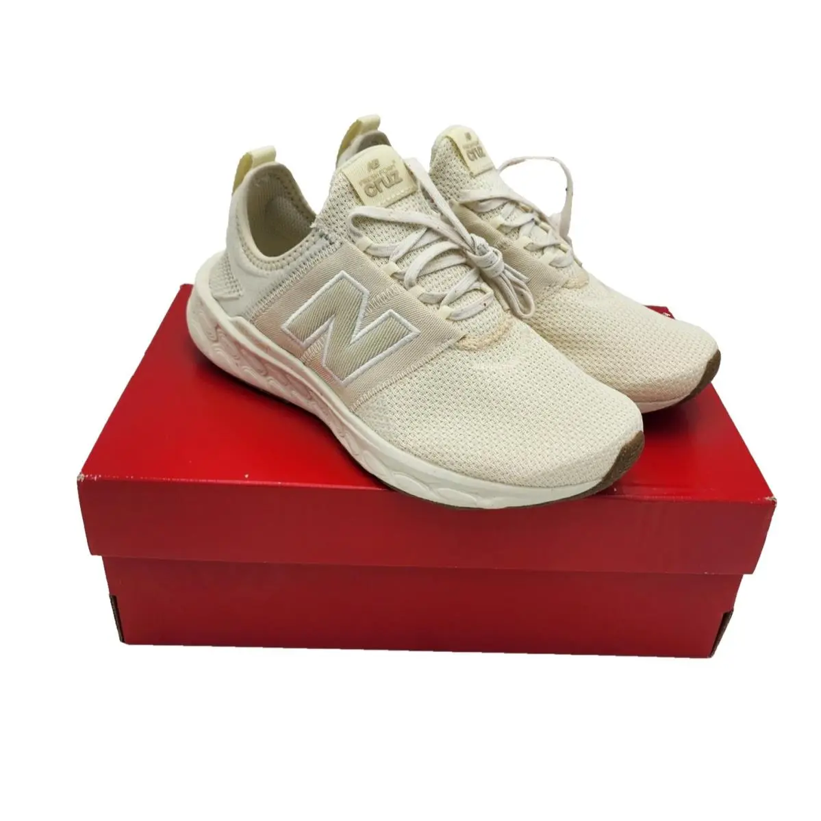 New Balance Fresh Foam X Cruz v3 Artisan Beige White New Size 8.5 Wide