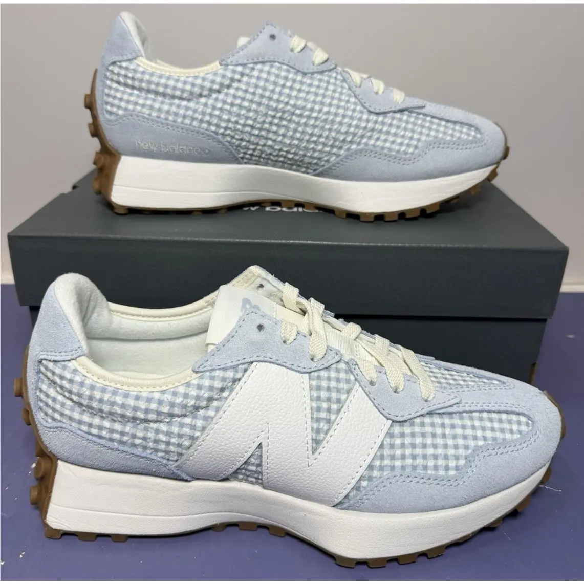 New Balance Woman W327910 Blue White 327 US W Size 9