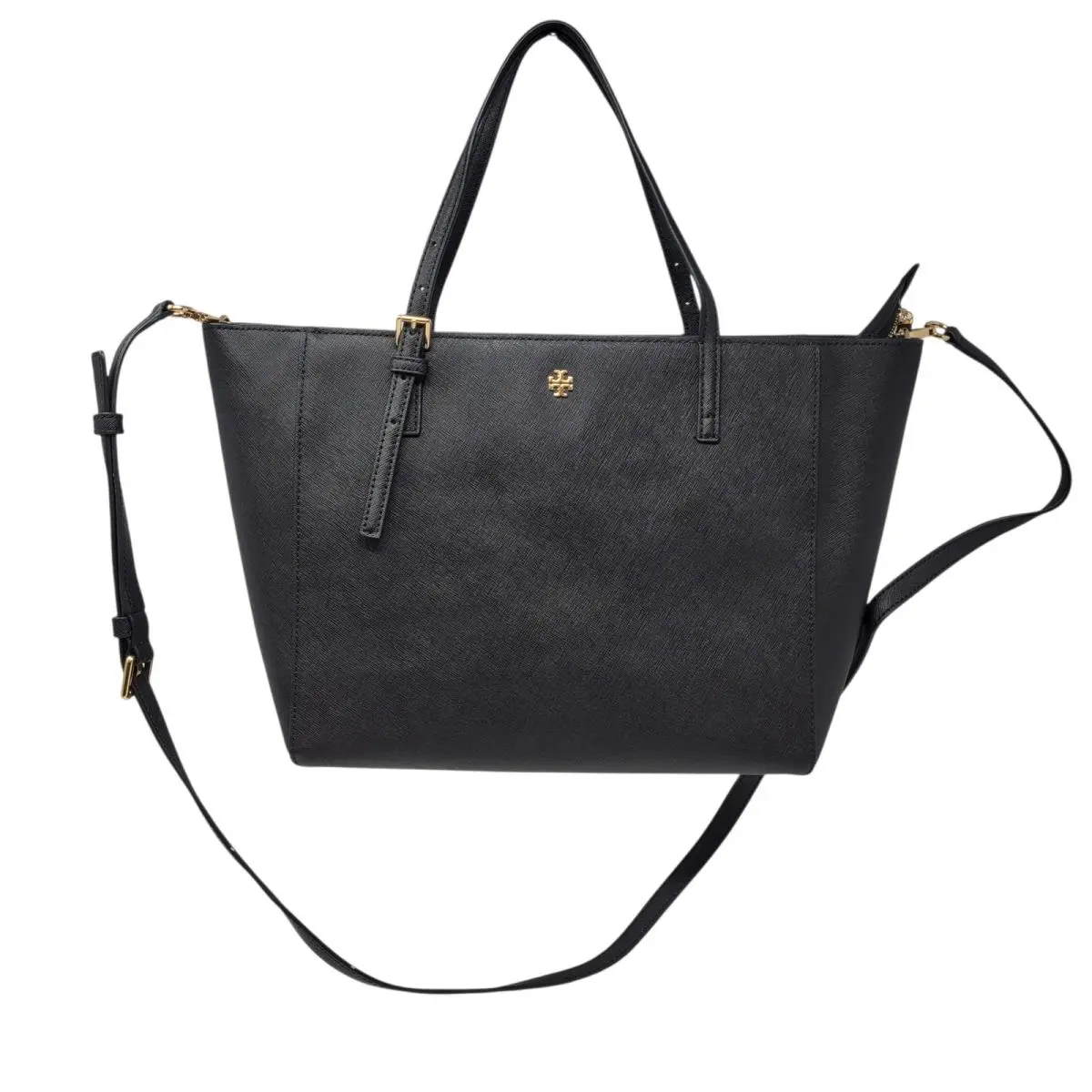 Tory Burch Emerson Leather Women`s Tote Black