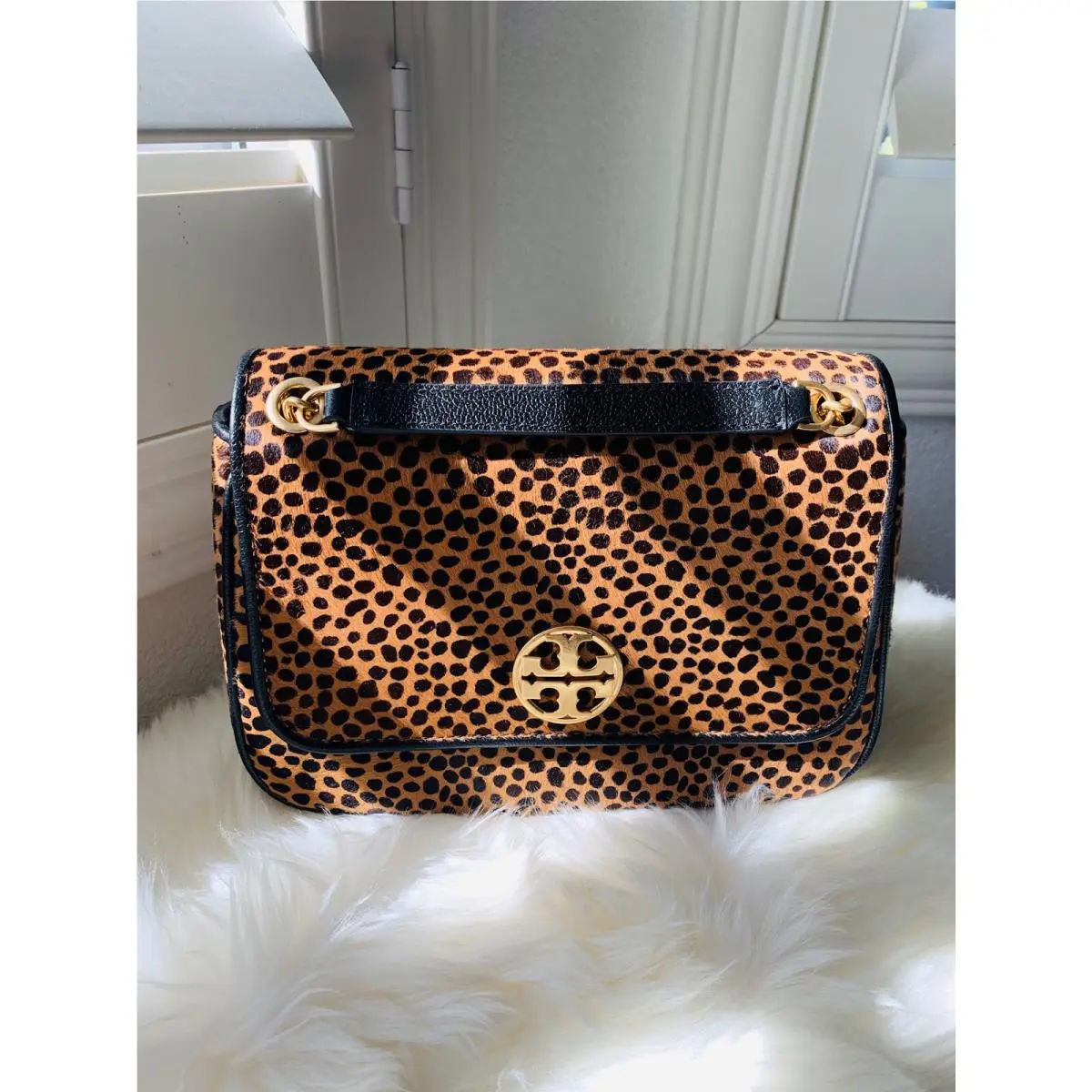 Tory Burch Willa Leopard Small Shoulder Bag