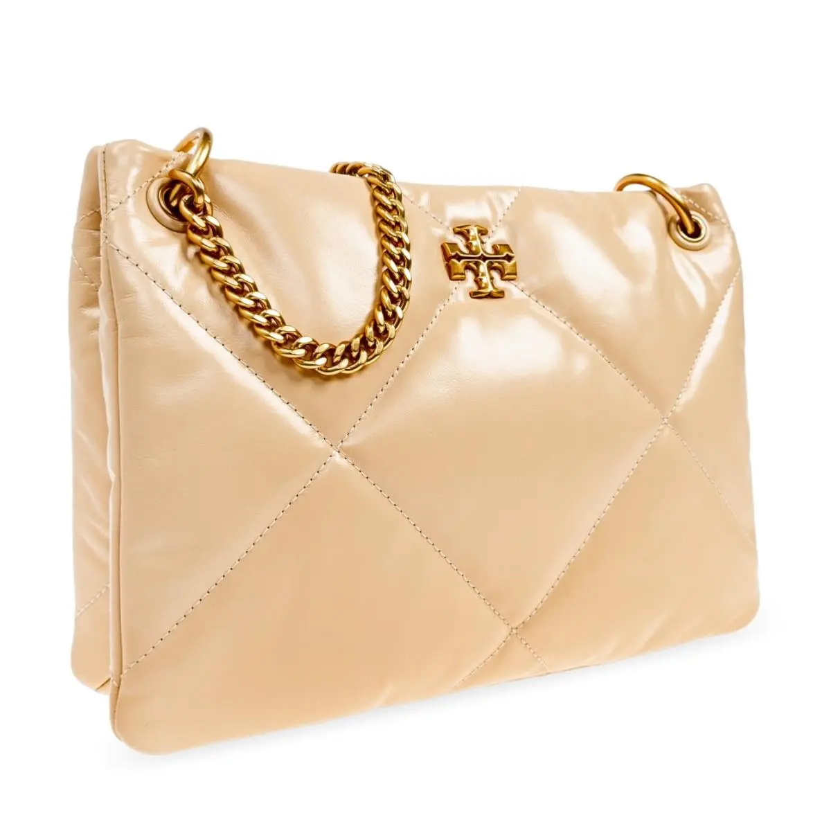 Tory Burch Kira Diamond Quilted Shoulder Bag IN Vanilla Soft Serve
