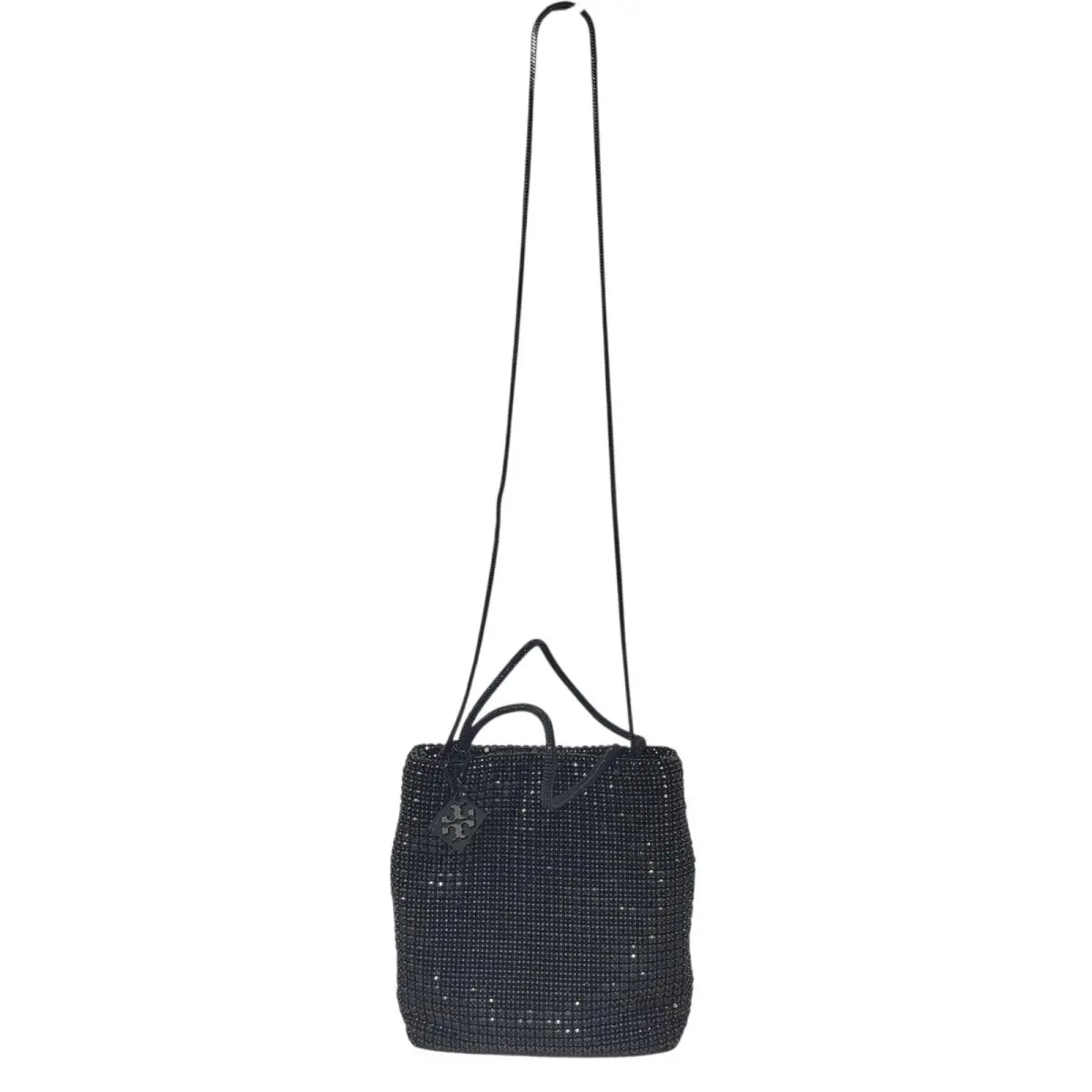 Tory Burch Women`s Night Owl Crystal Embellished Mini Tote Black One Size