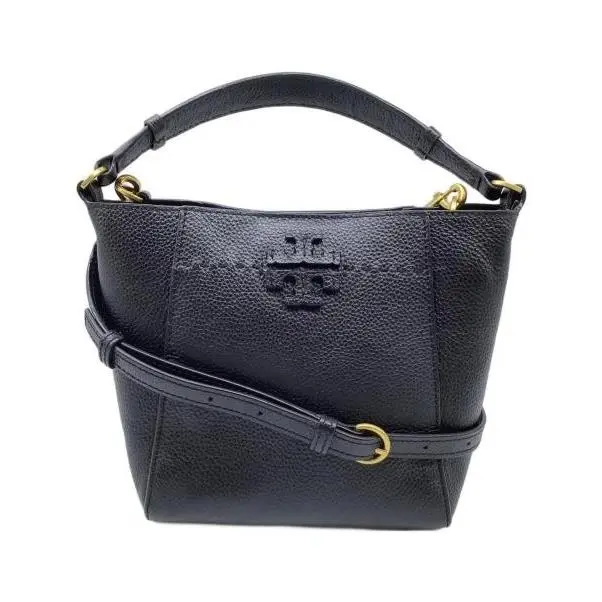 Tory Burch Mcgraw Small Bucket Bag Shoulder Bag Black 74956