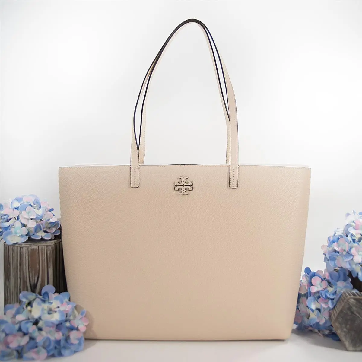 Tory Burch Mcgraw Brie Leather Large Tote Bag
