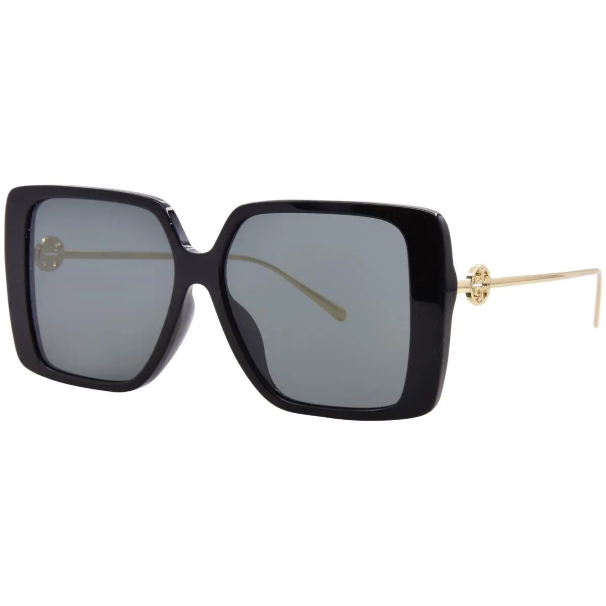 Tory Burch TY7205D 170987 Sunglasses Women`s Black/dark Grey Square Shape 56mm