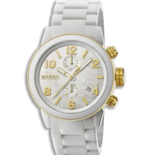 Brera Orologi - Isabella Ceramic Collection - BWIS1CWHYGN - White Women`s Watch by Brera Milano