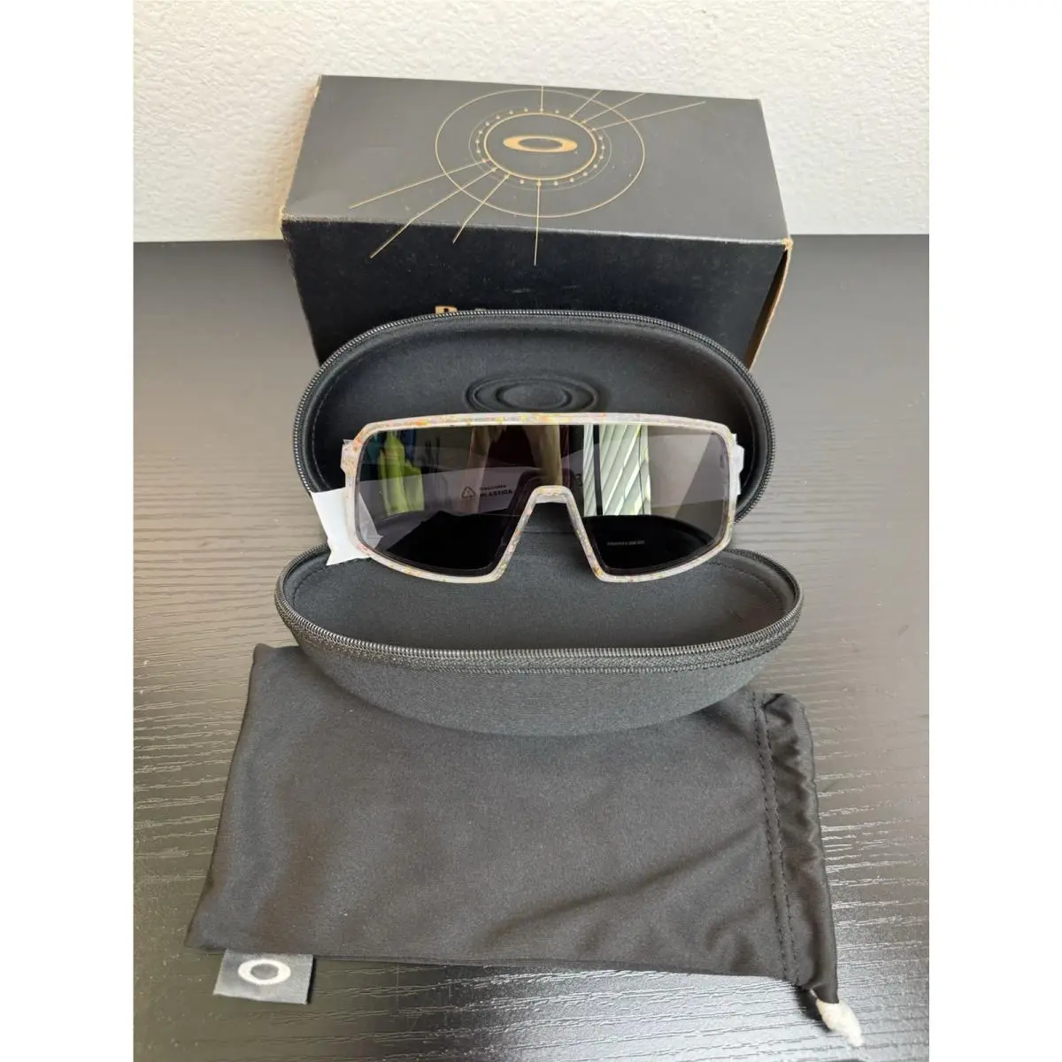 Sutro A OO9406A Asian Fit Sunglasses Matte Clear Terrazzo Prism Black by Oakley