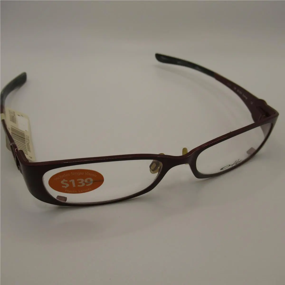 Oakley Garnet Eyeglass Frames Women 22-209 Burgundy Rectangular 130mm