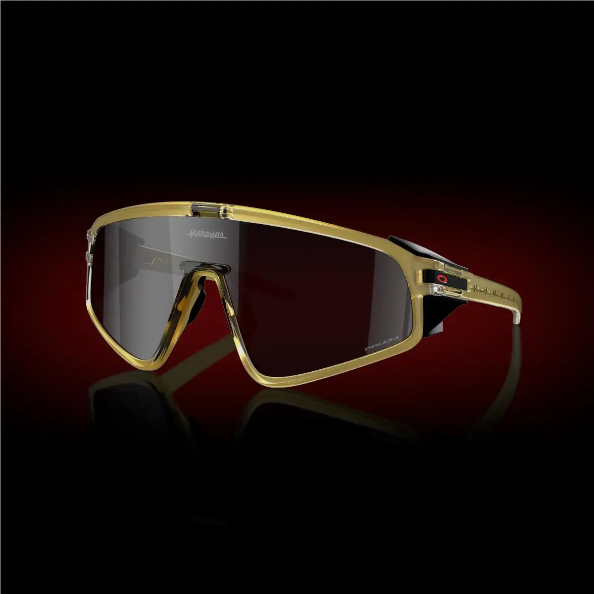 Oakley Latch Panel Mahomes II Sunglasses OO9404-1435 Gold Grass W/ Prizm Black