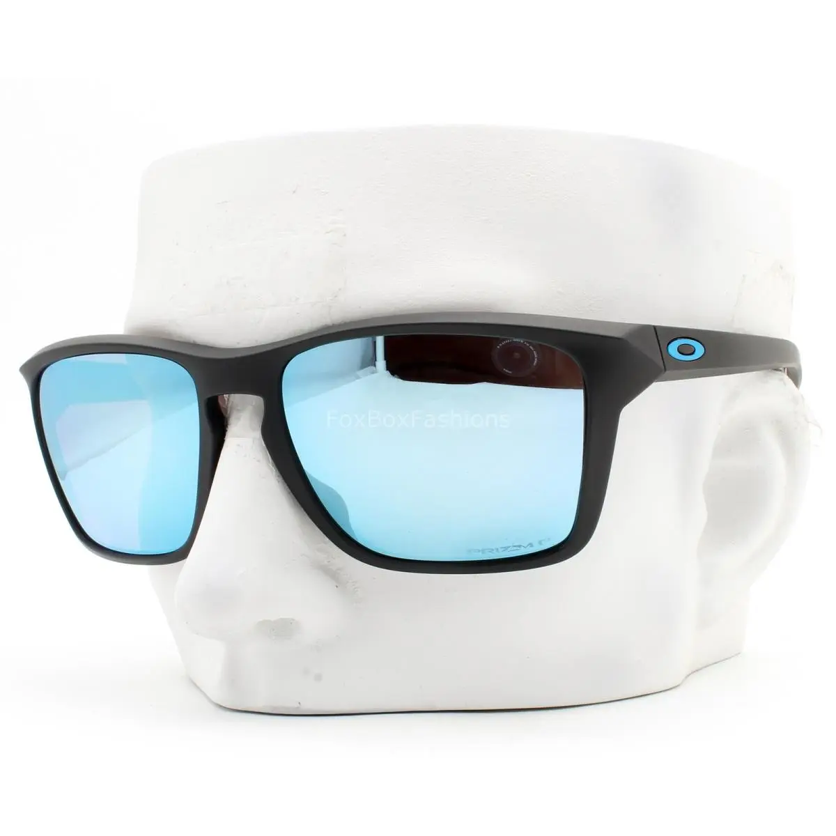 Sylas Sunglasses Matte Black Prizm Blue Polarized OO9448-1757 with Pouch by Oakley