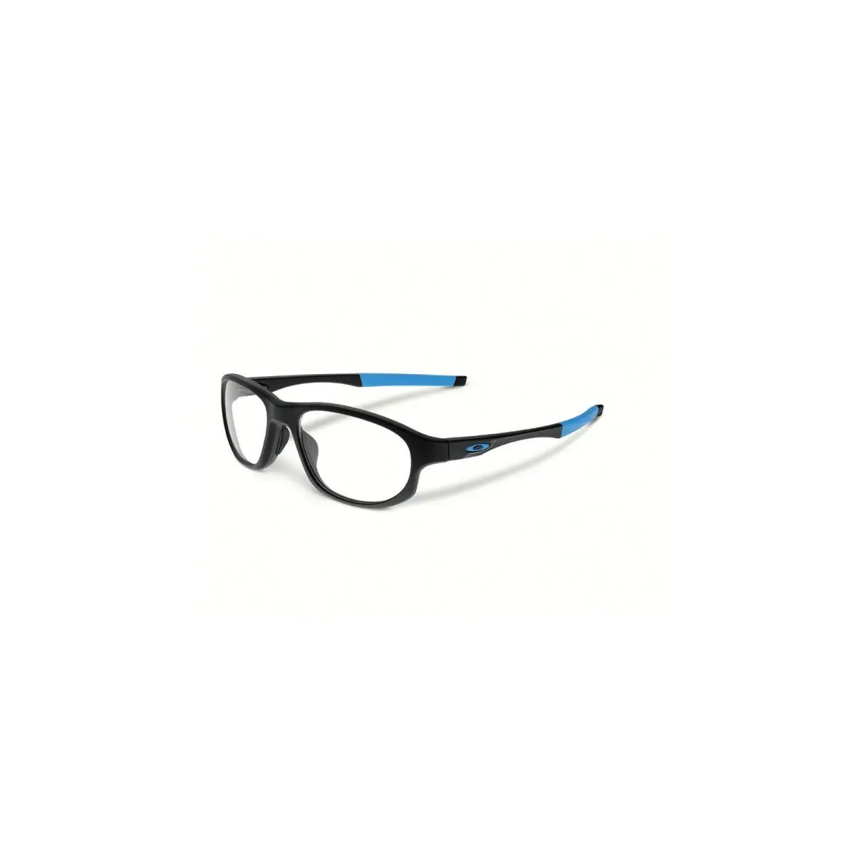 Oakley Wrap Athletic Eyeglasses Black / Blue Clear Demo Lens Crosslink OX8048