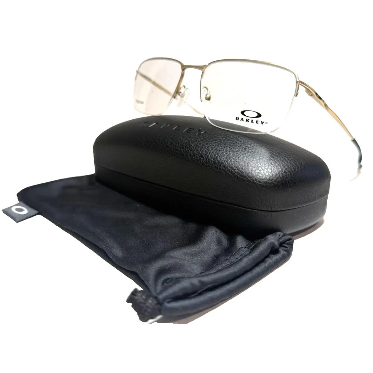 Wingback SQ OX5148-0556 Titanium Satin Light Gold Authen Eyeglasses 56-18 by Oakley