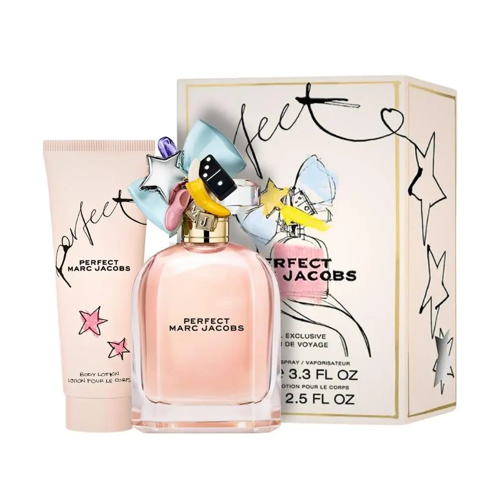 Marc Jacobs Perfect 2PC Set For Women 3.3oz Edp 2.5oz Body Lotion