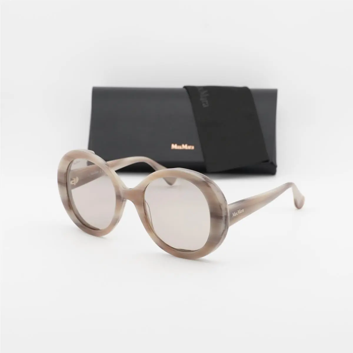 Max Mara MM0074 20E Striped Grey/brown 54-23-135 Sunglasses