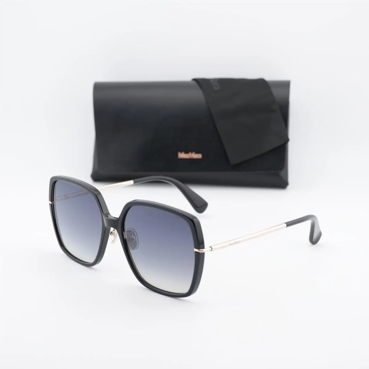 MM0112-K 01B Shiny Black/grey Gradient 59-17-135 Sunglasses by Max Mara
