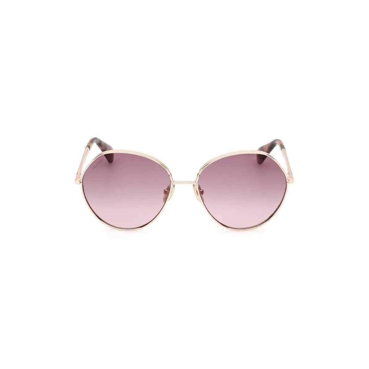 Max Mara Women Menton 57mm Round Sunglasses Shiny Rose Gold / Grad