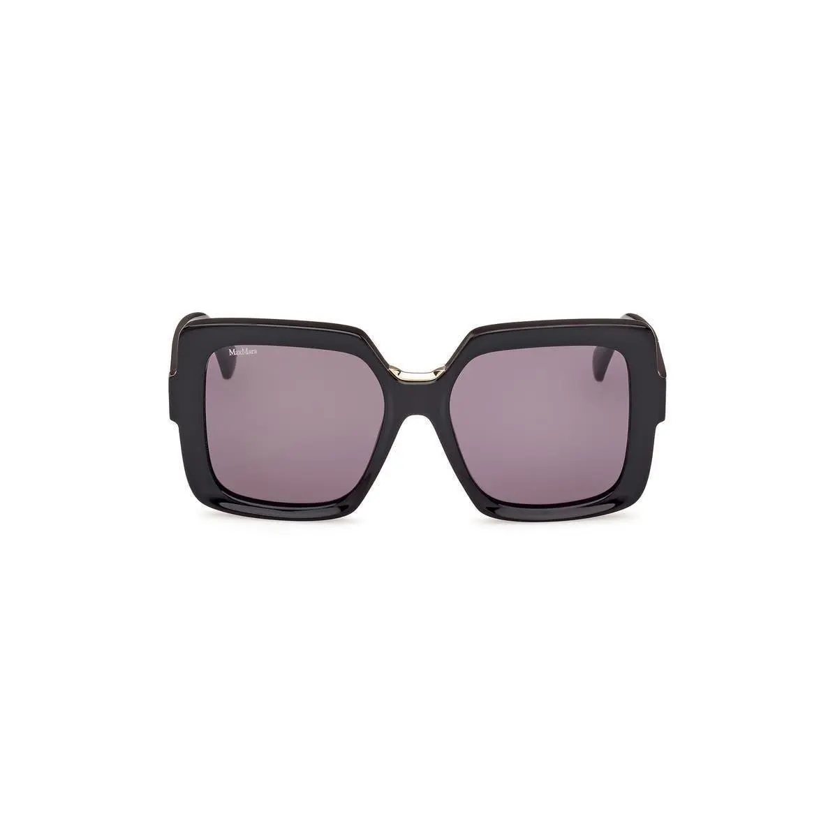 Max Mara Women Ernest 56mm Square Sunglasses Shiny Black / Smoke